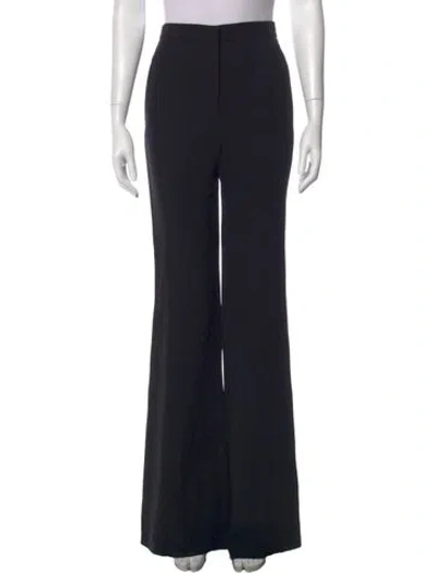 Pre-owned Versace Silk Flared Pants W/ Tags In Black