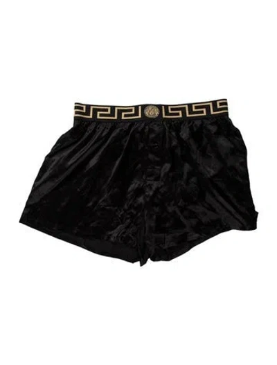 Pre-owned Versace Silk Graphic Print Pajamas In Black