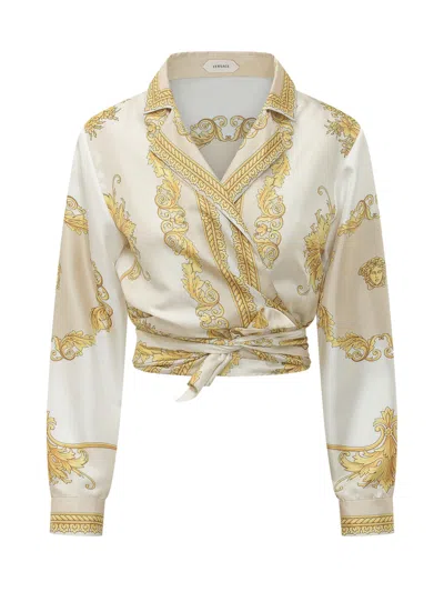 Versace Silk Informal Shirt In Multi