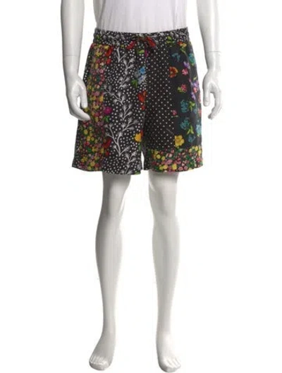Pre-owned Versace Silk Jogger Shorts In Black