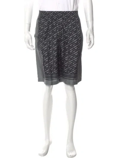 Pre-owned Versace Silk Jogger Shorts In Gray