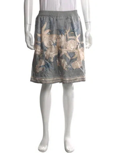 Pre-owned Versace Silk Jogger Shorts In Multi
