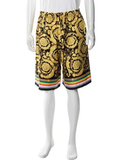 Pre-owned Versace Silk Jogger Shorts W/ Tags In Multi