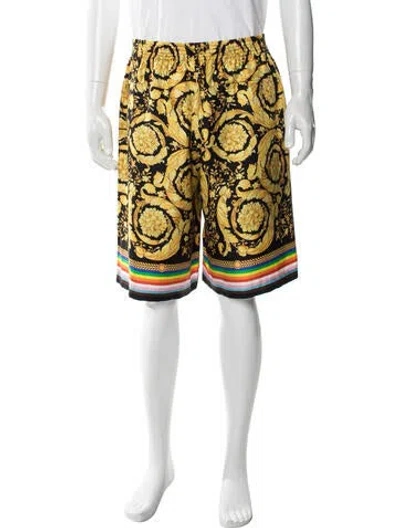 Pre-owned Versace Silk Jogger Shorts W/ Tags In Multi