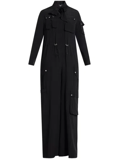 Versace Silk Jumpsuit In Black