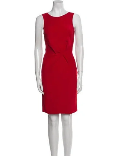 Pre-owned Versace Silk Knee-length Dress In Red