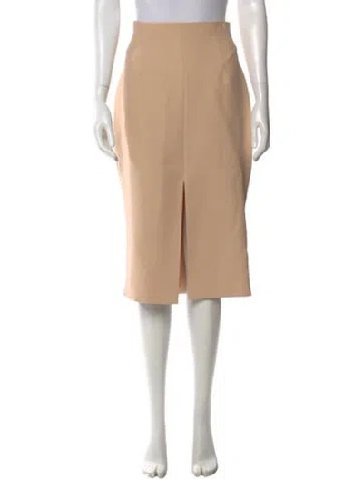 Pre-owned Versace Silk Knee-length Skirt In Brown