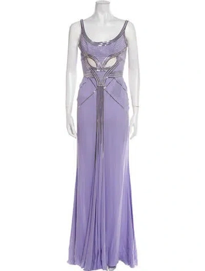 Pre-owned Versace Silk Long Dress