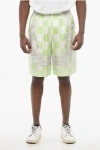 Versace Silk Medusa Shorts With Elastic Waistband