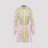 Versace Dress Silk Twill Print Spring Barocco Foulard Pn 1 In Pink