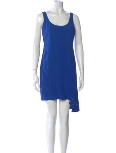 Pre-owned Versace Silk Mini Dress In Black