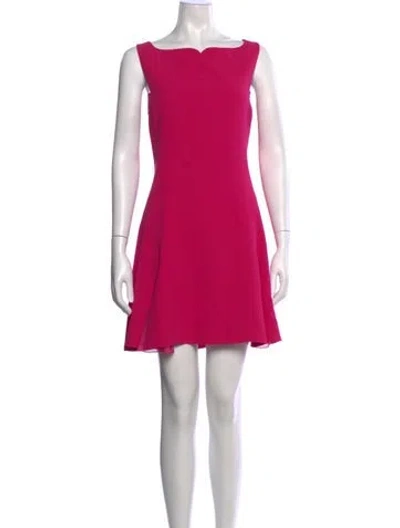 Pre-owned Versace Silk Mini Dress In Pink