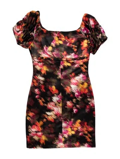 Pre-owned Versace Silk Mini Dress In Red