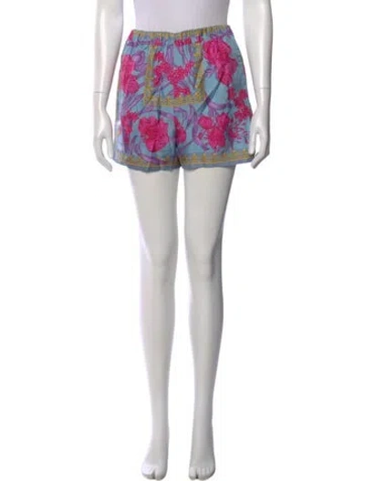 Pre-owned Versace Silk Mini Shorts In Multi