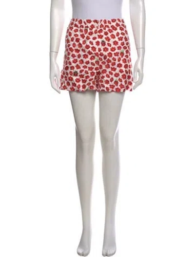 Pre-owned Versace Silk Mini Shorts In Orange