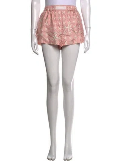 Pre-owned Versace Silk Mini Shorts In Pink