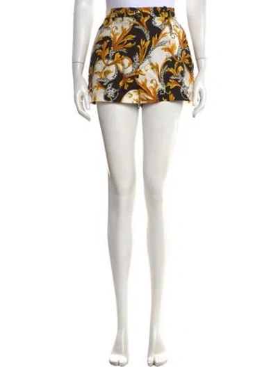 Pre-owned Versace Silk Mini Shorts In White