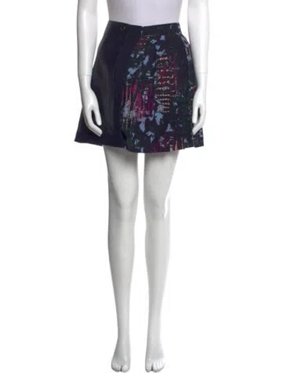 Pre-owned Versace Silk Mini Skirt In Black