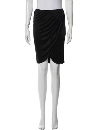 Pre-owned Versace Silk Mini Skirt In Black