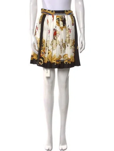 Pre-owned Versace Silk Mini Skirt In Multi
