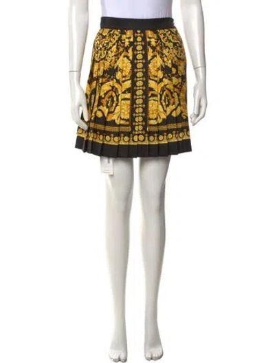 Pre-owned Versace Silk Mini Skirt In Multi