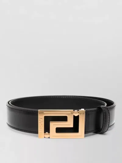 Versace Silk Nylon Blend Belts Adjustable Fit In Gray