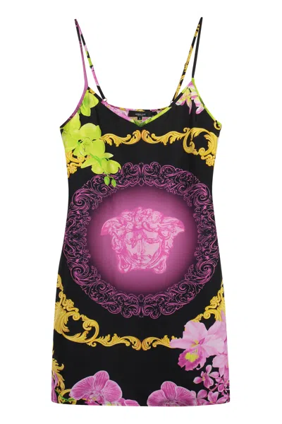 Versace Silk Petticoat In Black