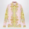 Versace Silk Plaid Shirt In Multi