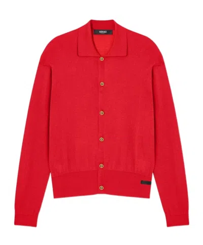 VERSACE VERSACE COLLARED BUTTON-UP CARDIGAN