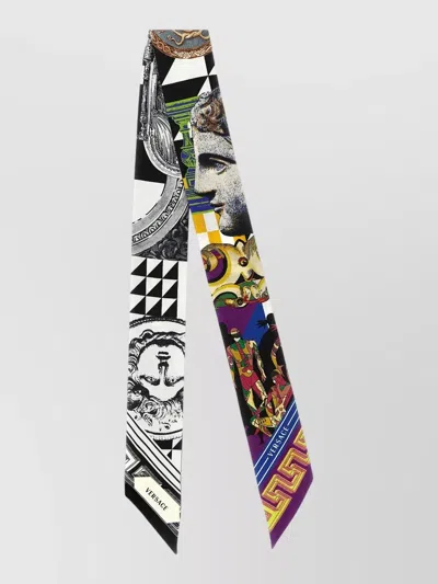 Versace Medusa Collage Silk Twill Scarf In Multi