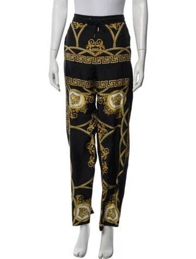 Pre-owned Versace Silk Printed Lounge Set In Black