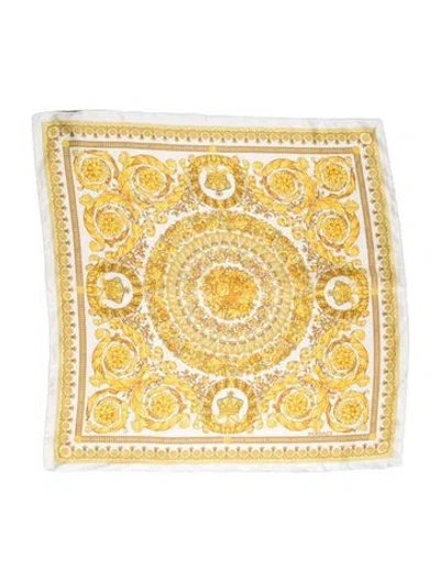 Pre-owned Versace Silk Printed Scarf In Multi