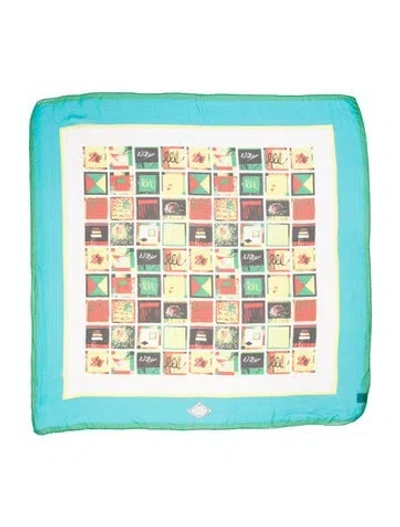 Pre-owned Versace Silk Printed Scarf In Pink