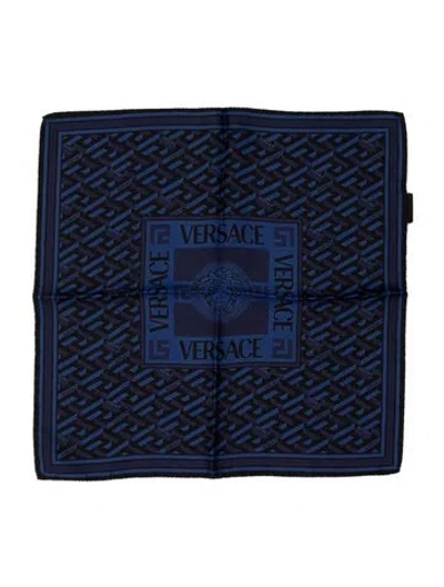 Pre-owned Versace Silk Printed Scarf W/ Tags In Multi