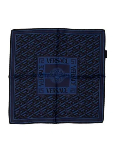 Pre-owned Versace Silk Printed Scarf W/ Tags In Multi