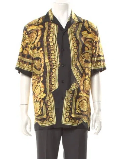 Pre-owned Versace Silk Printed Shirt W/ Tags In Multi