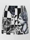 Versace Printed Polyester Swimming Shorts In Multi