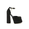 Versace Medusa Aevitas Platform Pumps With Adjustable Heel 15.5 Cm In Black