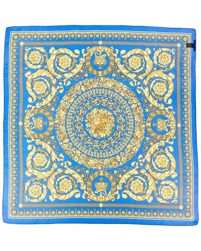 Versace Silk Scarf In Blue