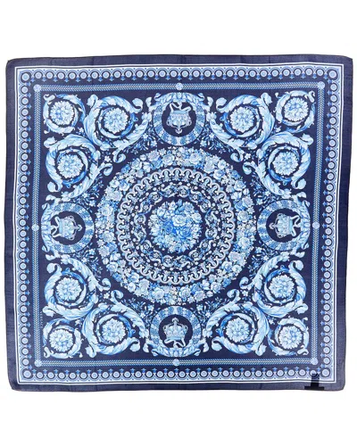 Versace Silk Scarf In Blue