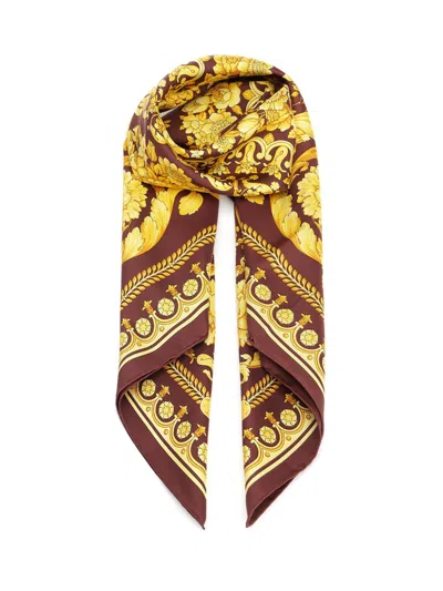 Versace Silk Scarf Scarves And Foulards Bordeaux