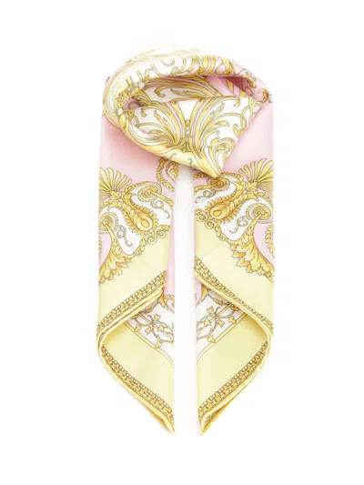 Versace Silk Scarf Scarves And Foulards Rose