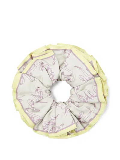 Versace Silk Scrunchie In Imprimer