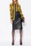 Versace Printed Silk Shirt In Black
