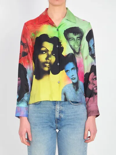 Versace Silk Shirt In Multi