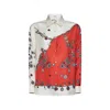 Versace Informal Shirt Silk Twill Print Stolen Jewels In Multi
