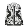 Versace Baroque Pattern Structured Collar Long Sleeves Shirt