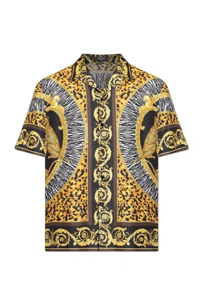 VERSACE VERSACE SILK SHORT-SLEEVE SHIRT