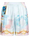 Versace Silk Shorts With Refined Silhouette