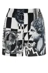 Versace Printed Polyester Swimming Shorts In Multi